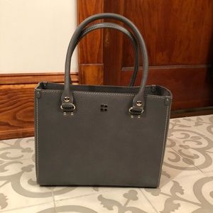 kate spade Gray Pebbled Leather Top-Handle Satchel